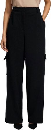 Foxcroft Elizabeth Cargo Knit Crop Pant In Black