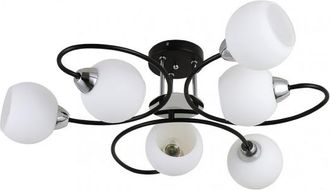 Fabrilamp Fabrilamp - L&aacute;mpara Fuji 6xe27 Negro Cromo - Negro/cromo