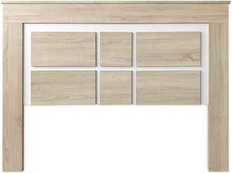 Home Heavenly Cabecero de cama 160 cm en roble y detalles blancos