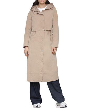 Avec Les Filles Hooded Maxi Rain Coat
