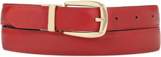 Kazar Rode en zwarte riem met gouden gesp - Dames - Riemen - Rood - 90 CM - Leer - Accessoires