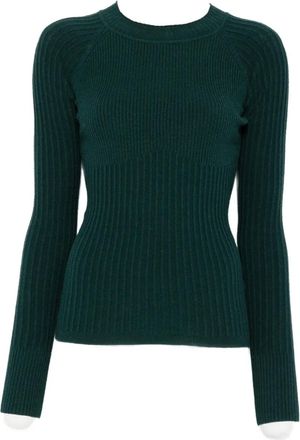 Patrizia Pepe Geribbelde sweater - Groen