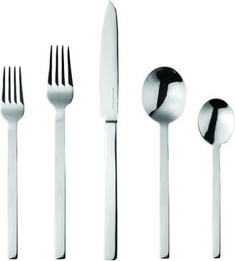 Mepra Stile By Pininfarina Flatware Set with Steak Knife - 5 Pieces in Silver at Nordstrom