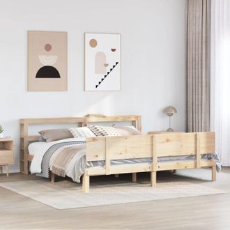vidaXL Vidaxl - Estructura De Cama Con Cabecero Madera Maciza De Pino 200x200cm