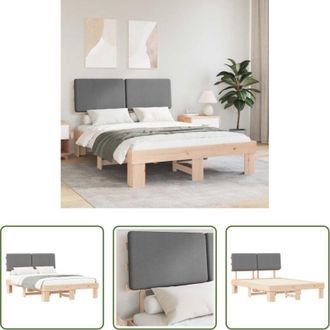 vidaXL Testata in schiuma - Letto con Testiera Rivestita Grigio chiaro 120 x 190 cm