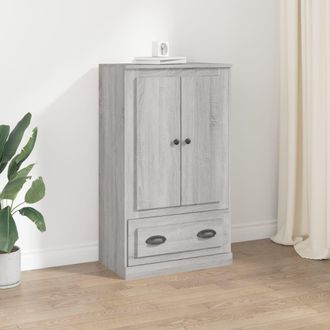 vidaXL Aparador De Madera Contrachapada Gris Sonoma 60x35,5x103,5 Cm Vidaxl