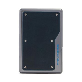 Piquadro Accessoires, unisex, Blauw, ONE Size, Leer, RFID-blokkerende Mag Safe Kaarthouder