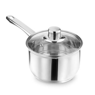 Lewis's Stainless Steel Saucepan With Lid - 16cm | TJ Hughes Silver