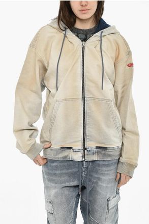 Diesel Sweatshirt D-GIR-S Vintage Effect With Hood size Xs