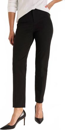Nic+Zoe Cotton Bi-Stretch Copley Straight Pants In Black Onyx