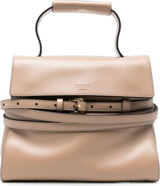 Moschino Structured Handbag with Soft Finish and Adjustable Strap