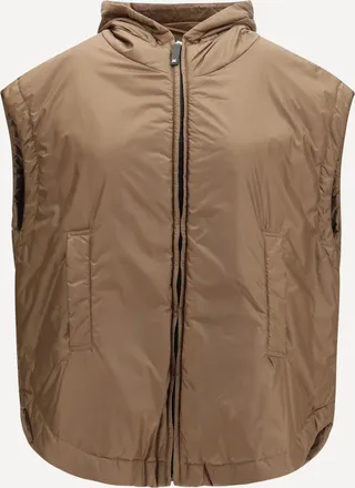 Max Mara Hooded padded Vest in water repellent canvas Female 38
