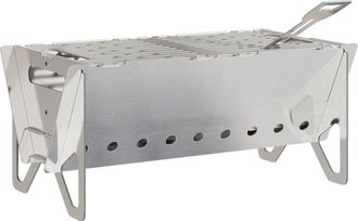 vidaXL Hoguera De Camping 42 X 22 X 18 Cm Acero Inoxidable Plateado Vidaxl