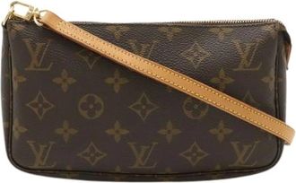 Louis Vuitton Pre-owned Mini Bags, female, Brown, Size: ONE SIZE Pre-owned Pochette Accessoires Monogram Shoulder Bag
