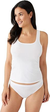 Wacoal Understated Cotton Tank Top Womens Clothing White : 2XL, Cotton/Spandex