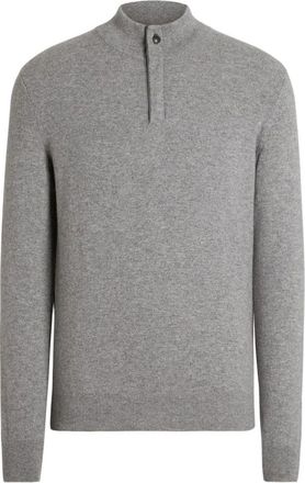 Ermenegildo Zegna Kasjmier Zip-Up Coltrui Sweater Grijs - Heren - Cashmere truien - Grijs - M - Kasjmier - Truien & Vesten