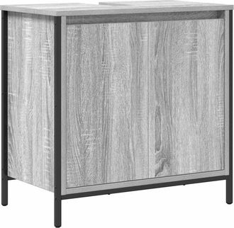 vidaXL Mueble De Ba&ntilde;o Con Lavabo Gris Sonoma 60x34,5x60 Cm Vidaxl