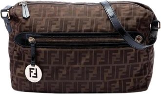 Fendi Pre-owned Vintage Crossbody Bag - Dames - Vintage Schoudertas - Bruin - ONE Size - Leer - Vintage