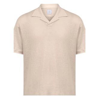 Eleventy Polo in lino - - Tops - Uomo - Rosa - L