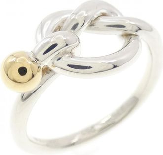 Tiffany & Co. Silver Yellow Gold Yellow Gold (18K) Silver 925 Band Ring (Pre-Owned)