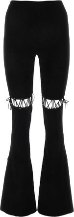 Nensi Dojaka Black Viscose Stretch Pant