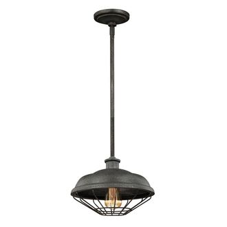 Loops 1 Bulb Ceiling Pendant Light Fitting Slated Grey Metal LED E27 60W Bulb
