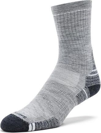 Smartwool Hike Targeted Cushion Mid Crew Socks Mens Crew Cut Socks Shoes Light Gray : LG (Mens Shoe 9-11.5), Merino/Mesh/Nylon