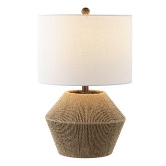 Jonathan Y Designs Alma 21.75 Coastal Rustic Iron/Rope LED Table Lamp, Brown at Nordstrom