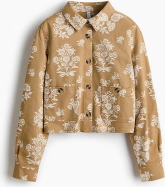 H&M Utility-Bluse aus Baumwolltwill - Beige