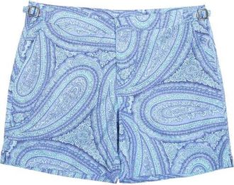 Lords of Harlech Neptune Tailored Swim Short in Paisley Blue at Nordstrom, Size 34