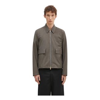 Paul Smith Chaqueta Camisera de Lana con Cremallera - Jackets - Hombre - Marr&oacute;n - L