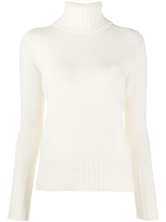 Drumohr Ribbed Turtleneck Wool Sweater