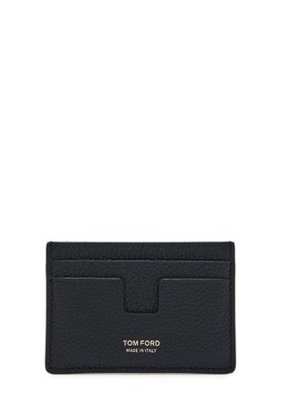 Tom Ford Grained Leather Card Holder - Black - One Size