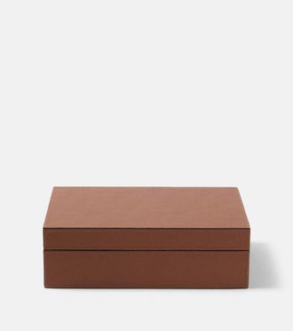 Giobagnara Santiago leather and wooden cigar box