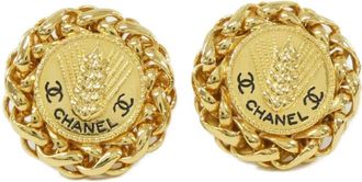 Chanel gold Clip Earrings (Pre-Owned)