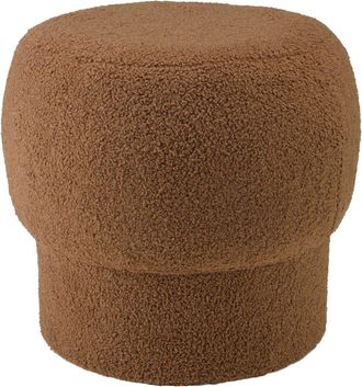 Macabane Puf redondo de tela terracota D44 cm