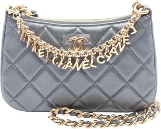 Chanel Borsa a tracolla CC in pelle di agnello 2021-2025 - Grigio