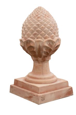 Biscottini International Biscottini - Pi&ntilde;a Envejecida, Terracota Toscana L38xpr38xh74 Cm Made In Italy