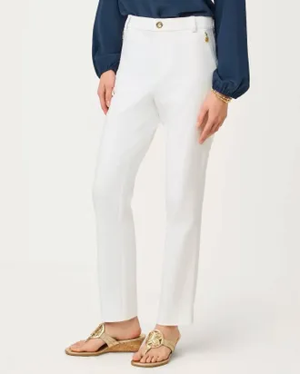 Lilly Pulitzer Ana High Rise Pant In Resort White
