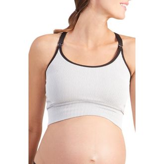 Ingrid & Isabel Seamless Active Maternity/Nursing Bra in Bkwt Combo at Nordstrom, Size X-Large