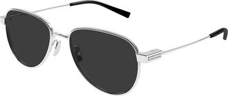 Saint Laurent SL 772 002 Mens Sunglasses Silver Size 53 - Free RX Lenses - Free RX Lenses