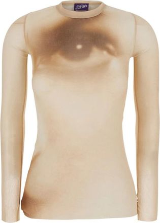 Jean Paul Gaultier Mujer, Camisetas, Beige, Talla: M