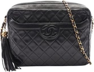 Chanel Pre-owned Matelasse Lamslederen Schoudertas - Dames - Vintage Schoudertas - Zwart - ONE Size - Leer - Vintage