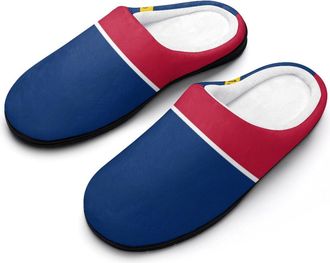 Generic State Flag Of Carolina Cotton Slipper for Women Indoor Outdoor House Shoes Anti-Skid Slippers with Rubber Sole