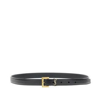Saint Laurent YSL detail leather belt Woman 75