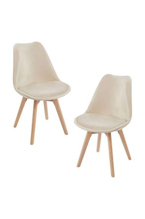 Regalos Miguel Packs Sillas Comedor - Pack 2 Sillas Synk Terciopelo - Beige