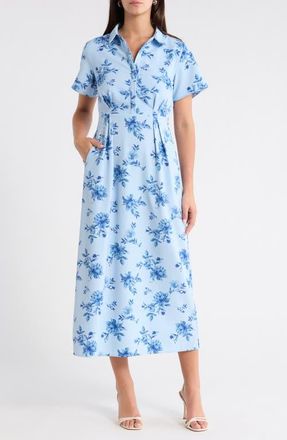 Sugarlips Marisy Collared Maxi Dress in Light-Blue at Nordstrom, Size X-Large