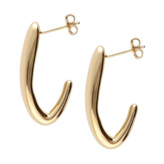 Lott. Gioielli CL Earring Curved Oval Creole S - Dames - Oorbellen - Geel - ONE Size - Accessoires