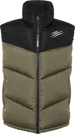 Plein Sport Kort Vest - Heren - Bodywarmers - Groen - L - Nylon - Fitness