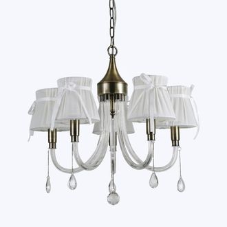 Trade Shop Trade Shop - Copy Of Lampadario Classico Bronzo Bianco A 3 Bracci Lampada Da Soffitto A Sospensione 92402